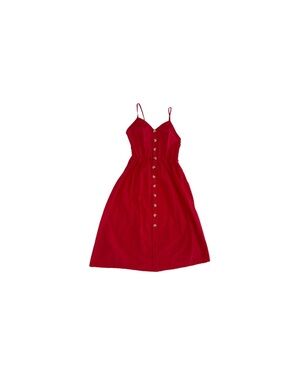 Unbranded Red Button Front Sun Dress - Women’s Size Small